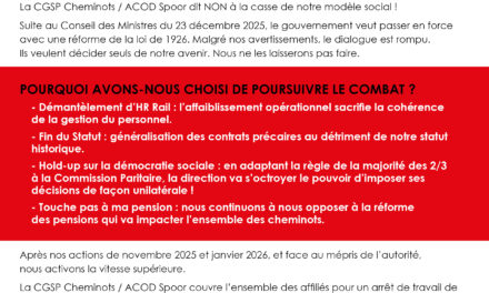 ALERTE ROUGE SUR LE RAIL : TOUS EN GRÈVE