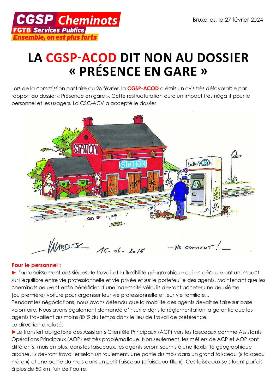 Absence en gare CPN février 2024
