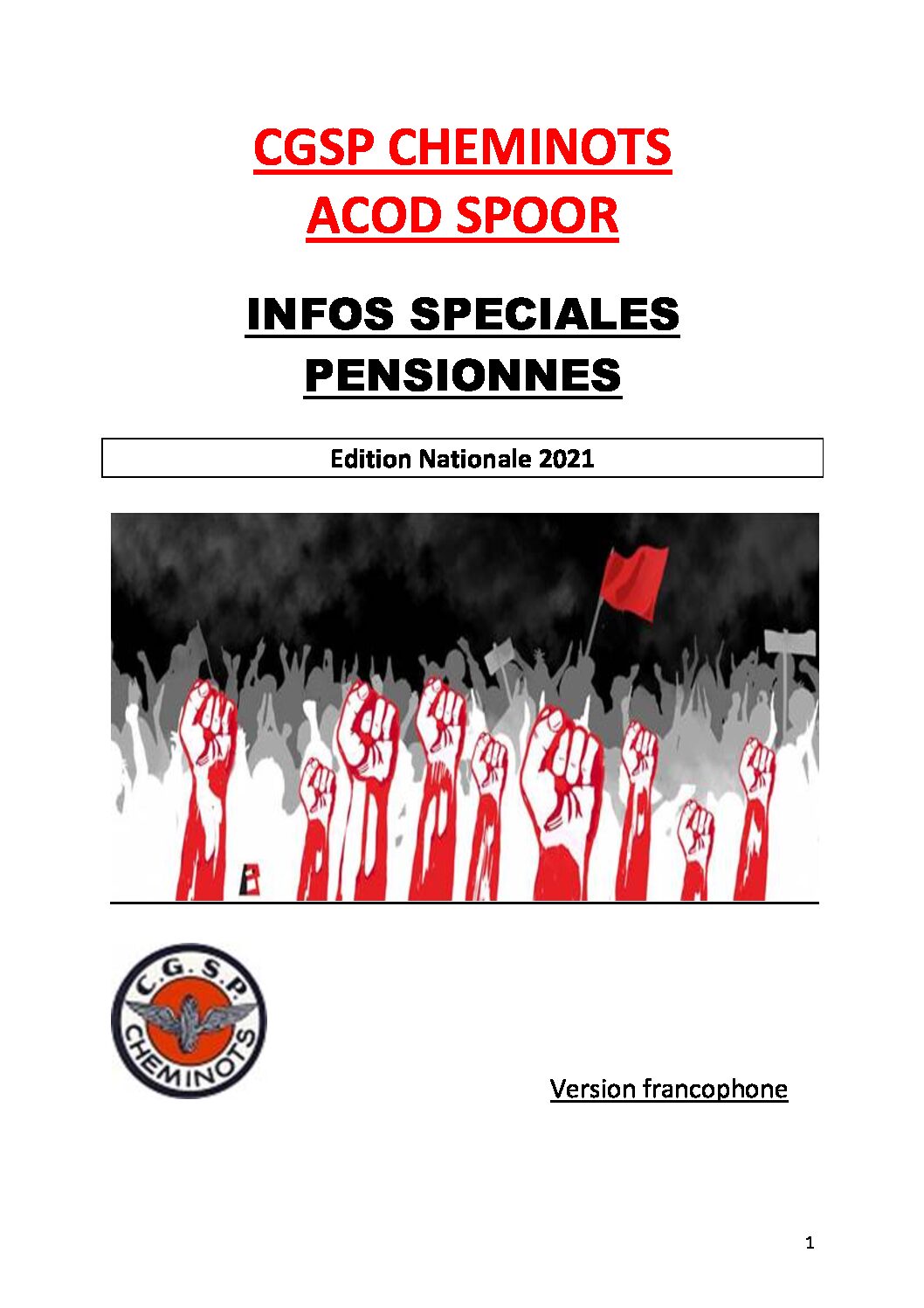 Infos Spéciales Pensionnés 2021