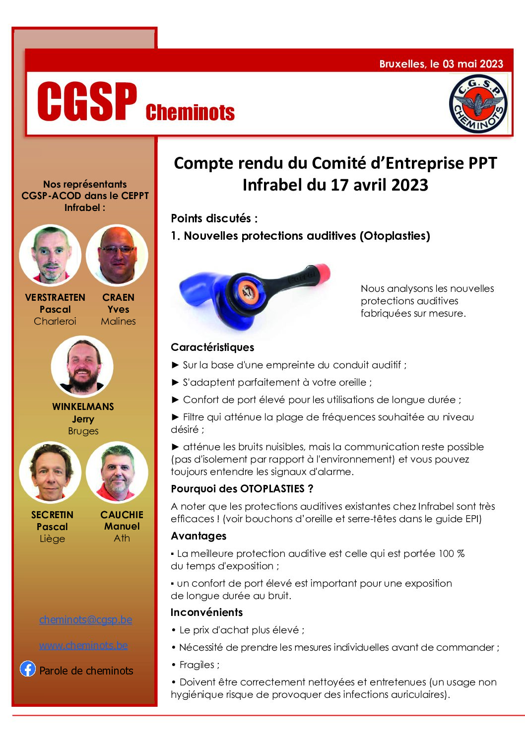 CEPPT Infrabel 17 avril 2023