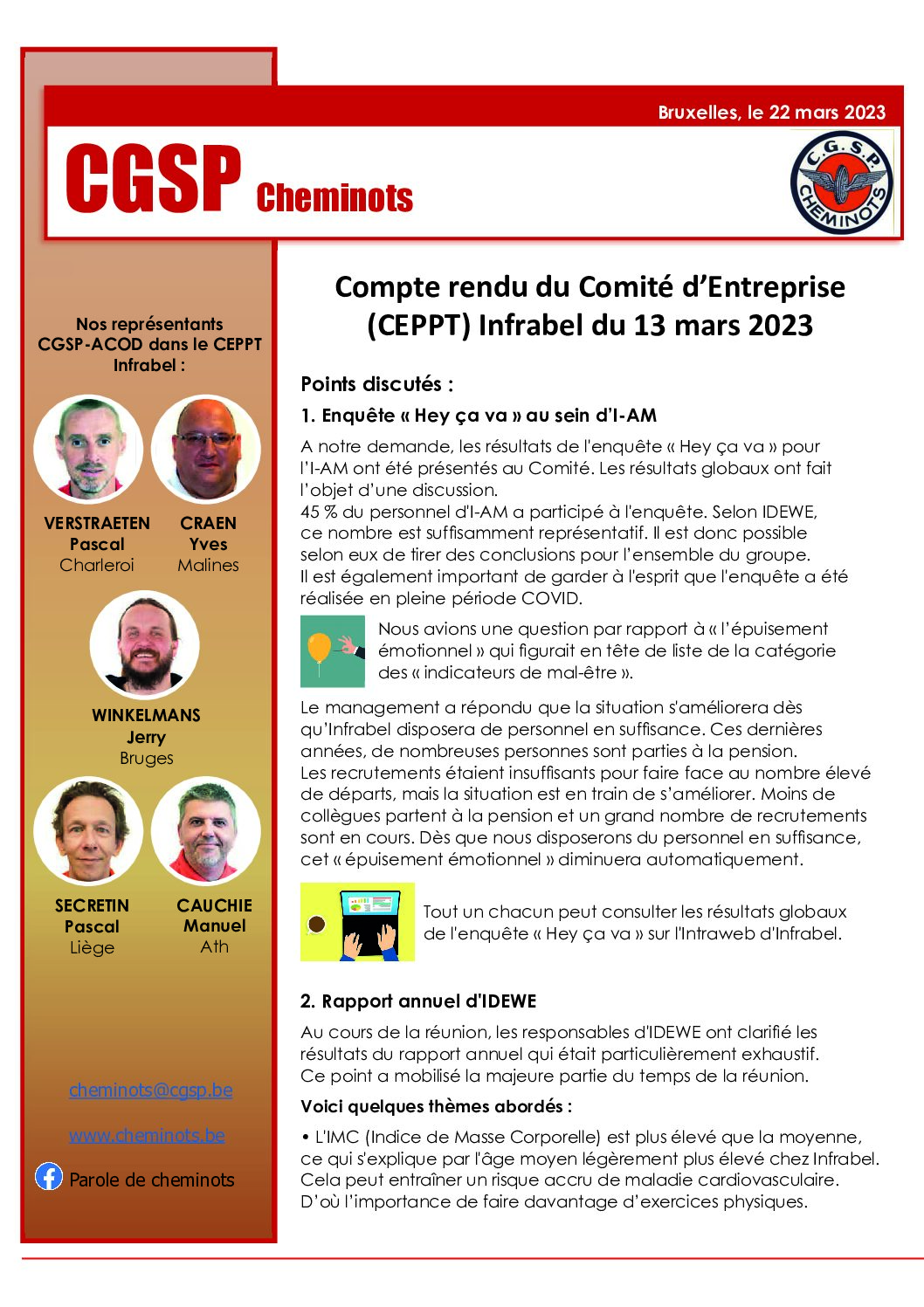 CEPPT Infrabel 13 mars 2023