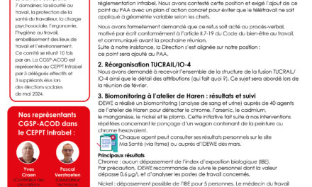 RÉSUMÉ DU CPPT D’ENTREPRISE INFRABEL – 12 JANVIER 2026
