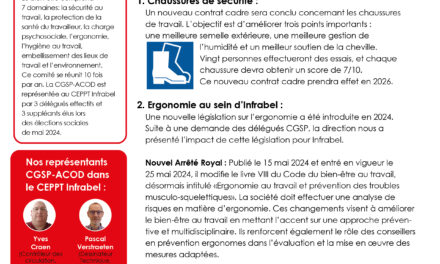 COMPTE RENDU DU COMITÉ D’ENTREPRISE (CEPPT) INFRABEL MARS 2025
