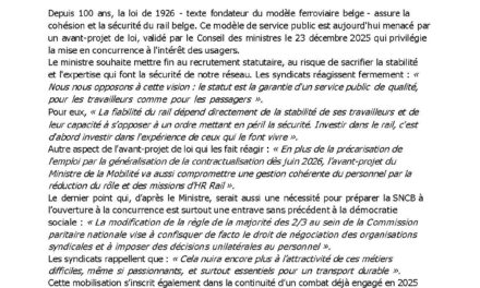 Grève des cheminots du 26 au 30 janvier : défendre un siècle de rail public et de transport en toute sécurité