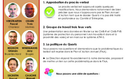 Compte rendu Comité d’Entreprise PPT Infrabel du 19 janvier 2022