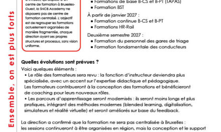Création de la SNCB Academy