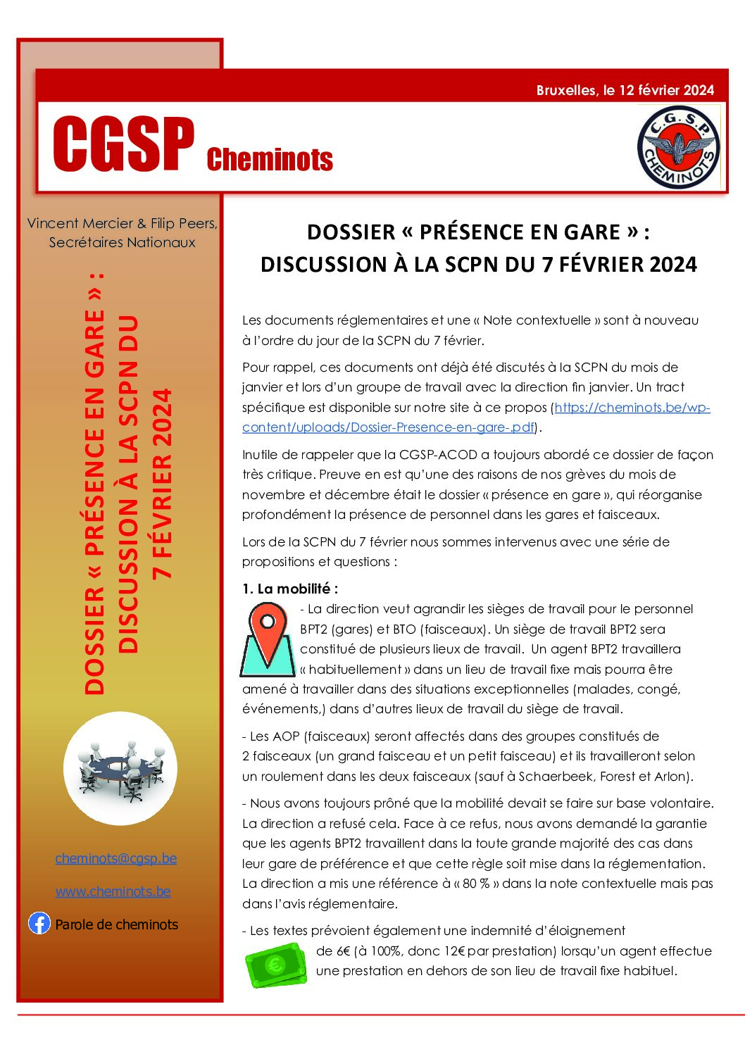 DOSSIER « PRÉSENCE EN GARE » : DISCUSSION À LA SCPN DU 7 FÉVRIER 2024