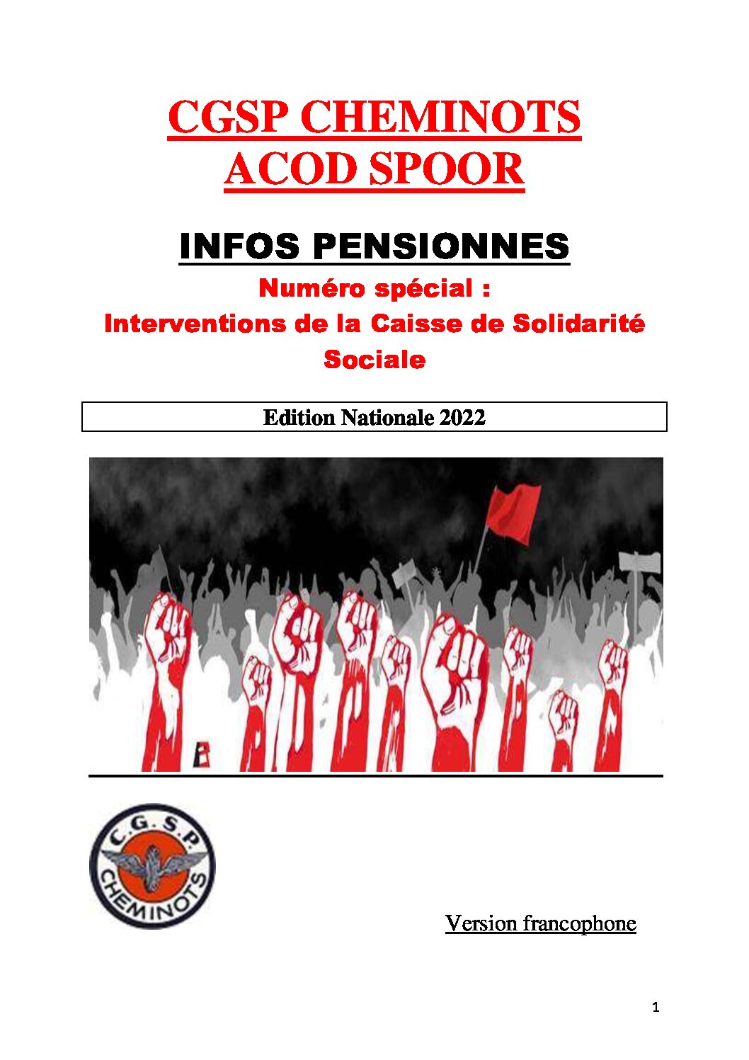 INFO Pensionnés – Interventions de la Caisse de Solidarité Sociale 2022