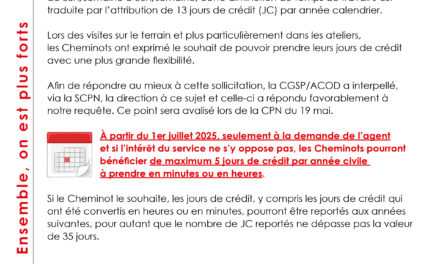 Jours de crédit
