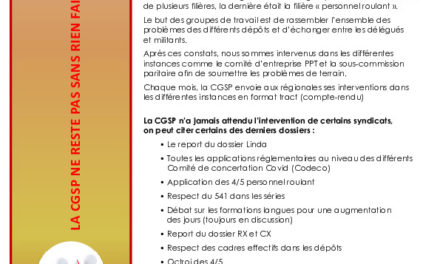 La  CGSP ne reste pas sans rien faire