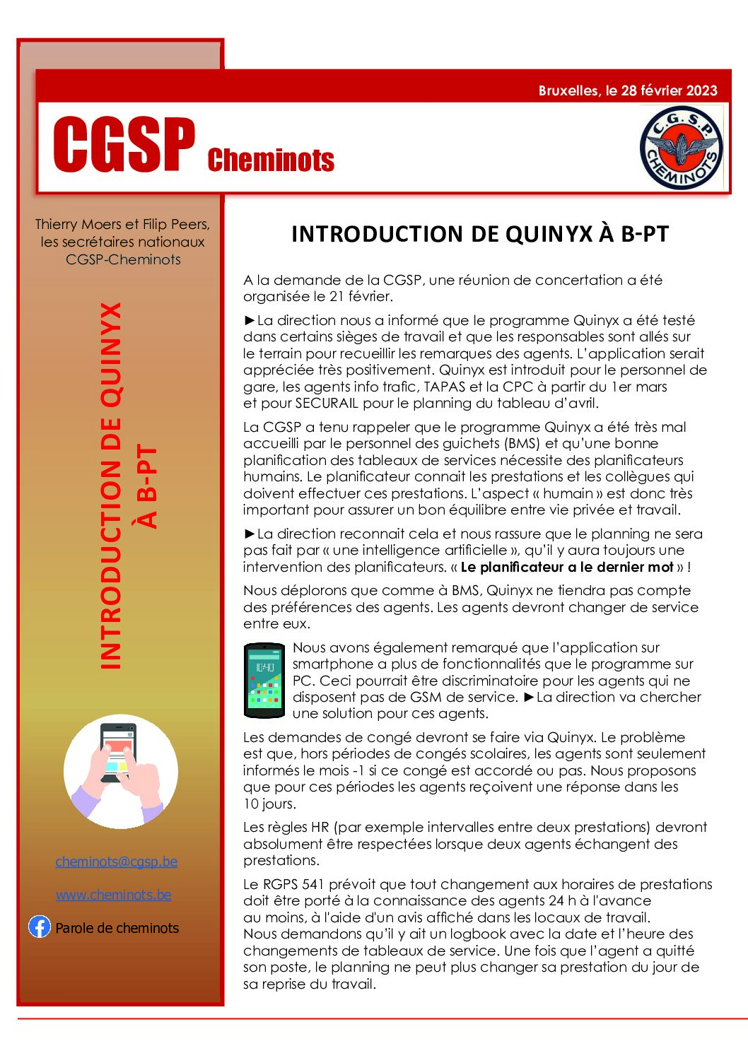 INTRODUCTION DE QUINYX À B-PT