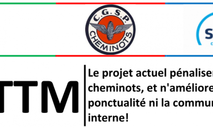 Réorganisation d’activités liées à la gestion en temps réel dans le cadre du projet  RTTM (Real Time Train Management)