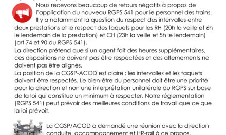 Respect des intervalles entre 2 prestations