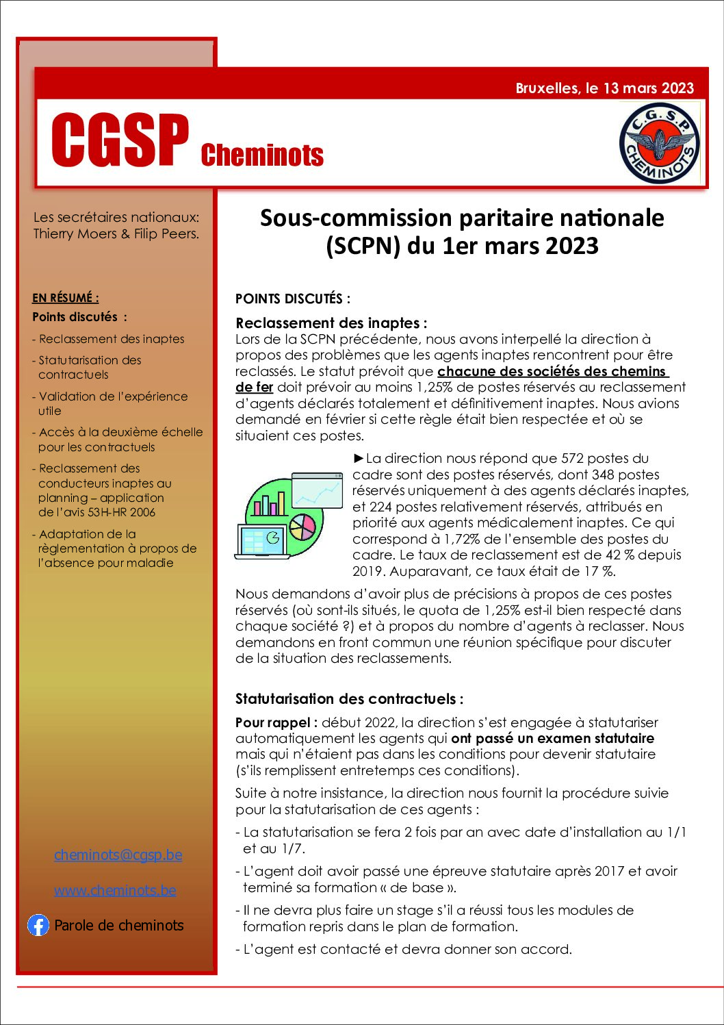 Sous-commission paritaire nationale (SCPN) du 1er mars 2023
