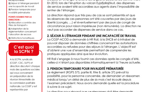 Sous-Commission Paritaire Nationale du 22 avril