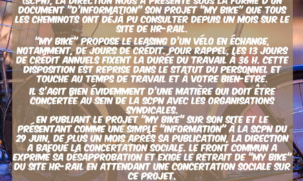 « My bike » suspendu