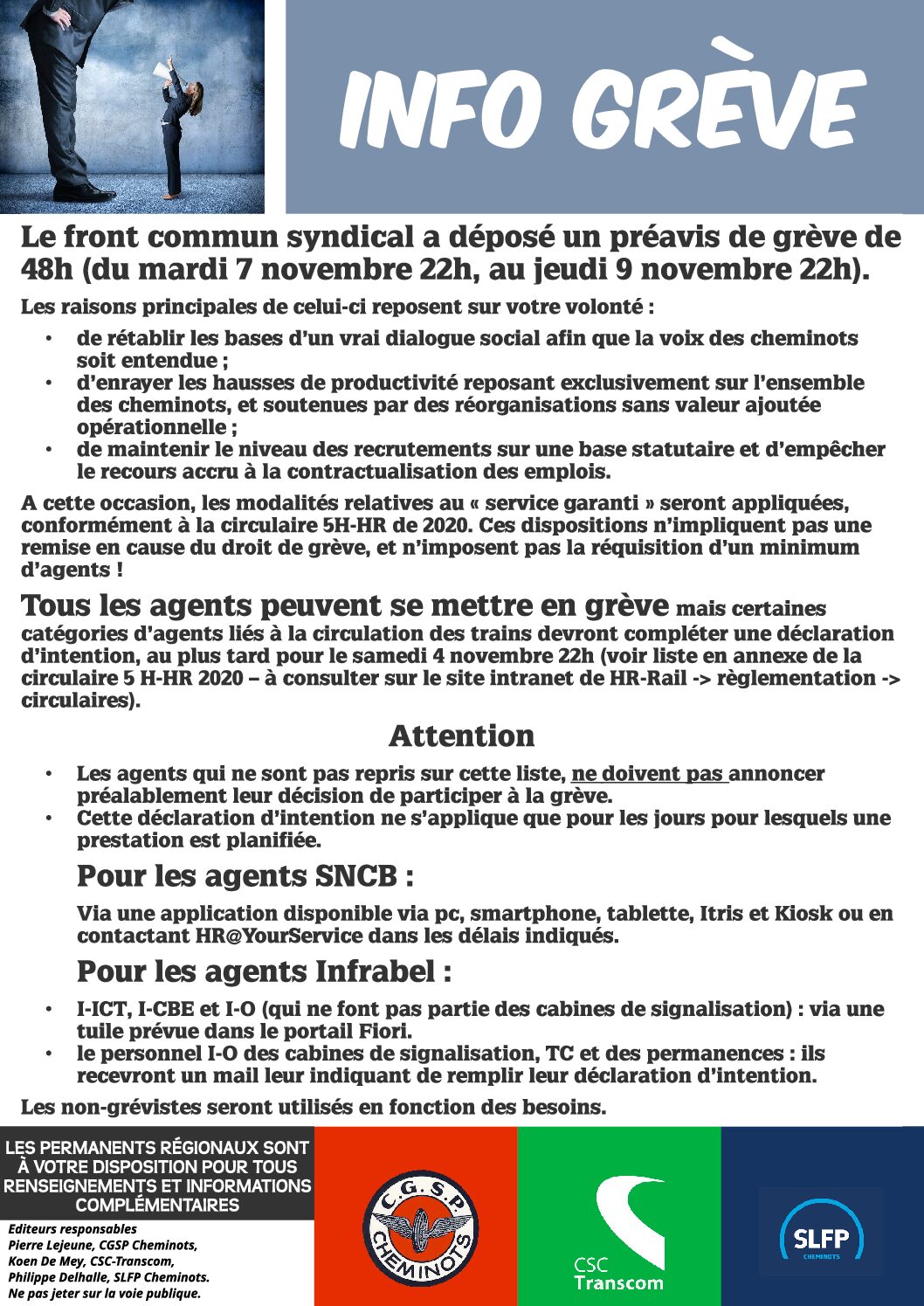 Tract grève en pratique