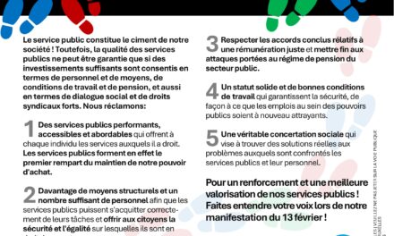 Renforçons nos services publics (manifestation 13 février)